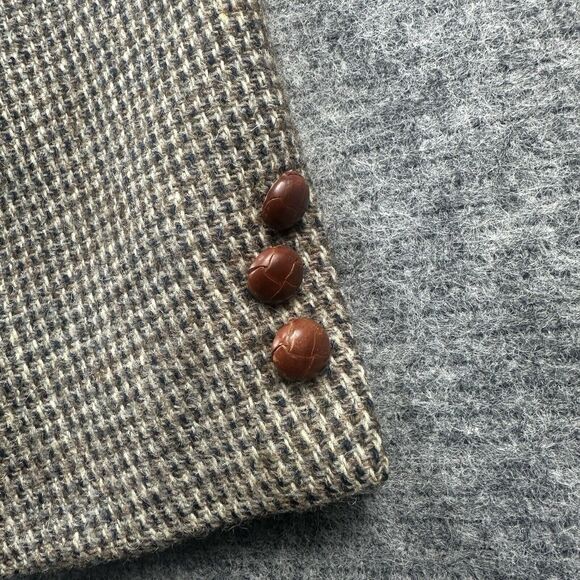 Harris Tweed Blazer Men 40R Brown Wool Vintage Jacket Sport Coat Classic Preppy - Picture 5 of 16
